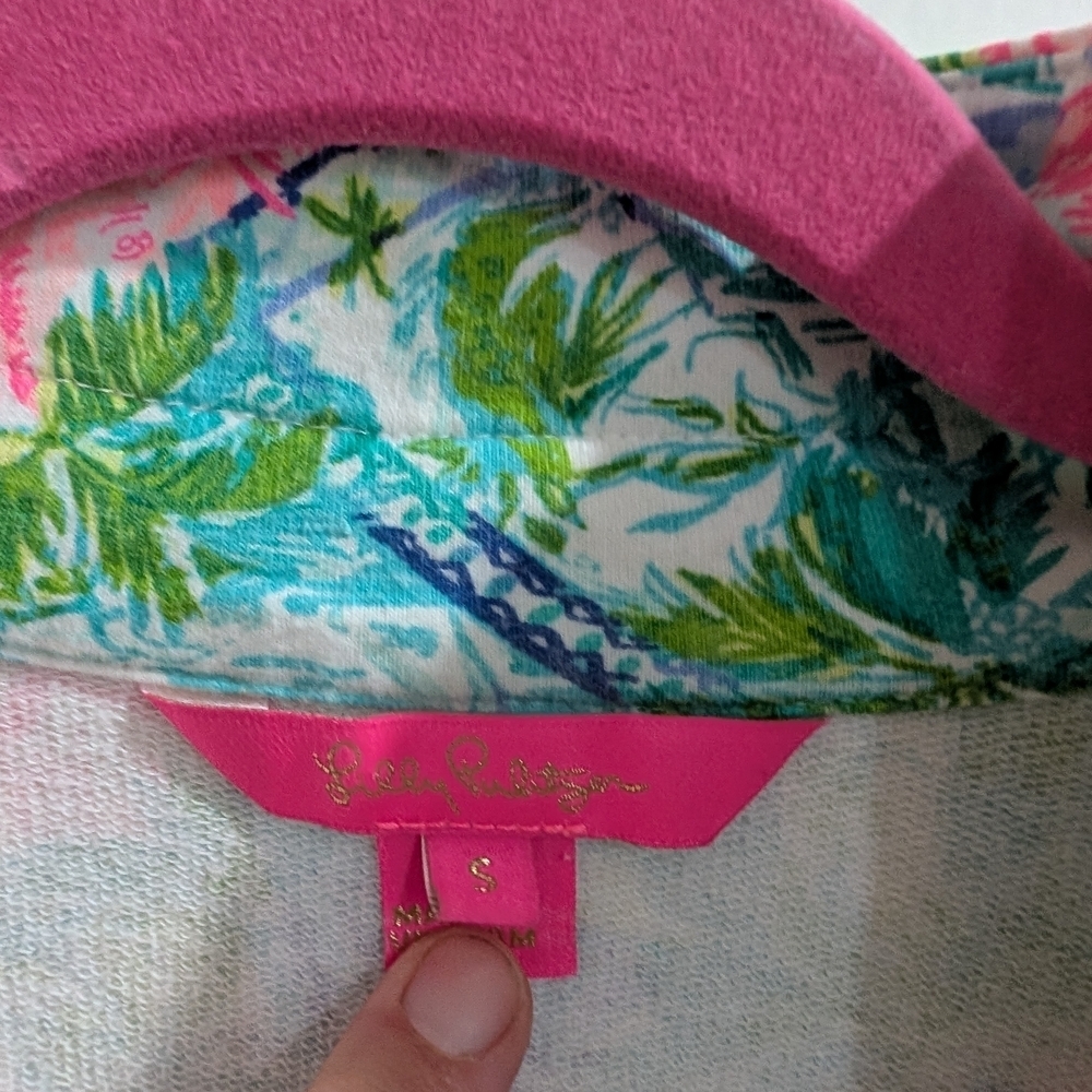 Lily Pulitzer Floral Quarter-Zip Pullover - Picture 2 of 5